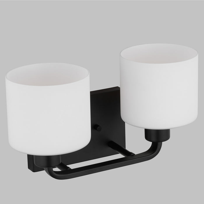 Generation Lighting 4428802EN3-112 Two Light Wall / Bath, Midnight Black
