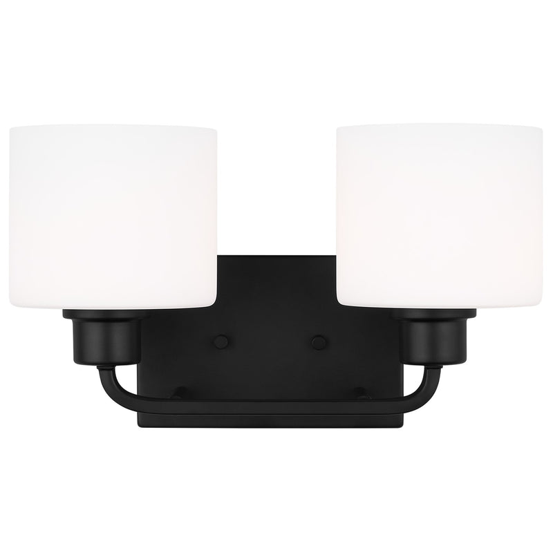 Generation Lighting 4428802EN3-112 Two Light Wall / Bath, Midnight Black