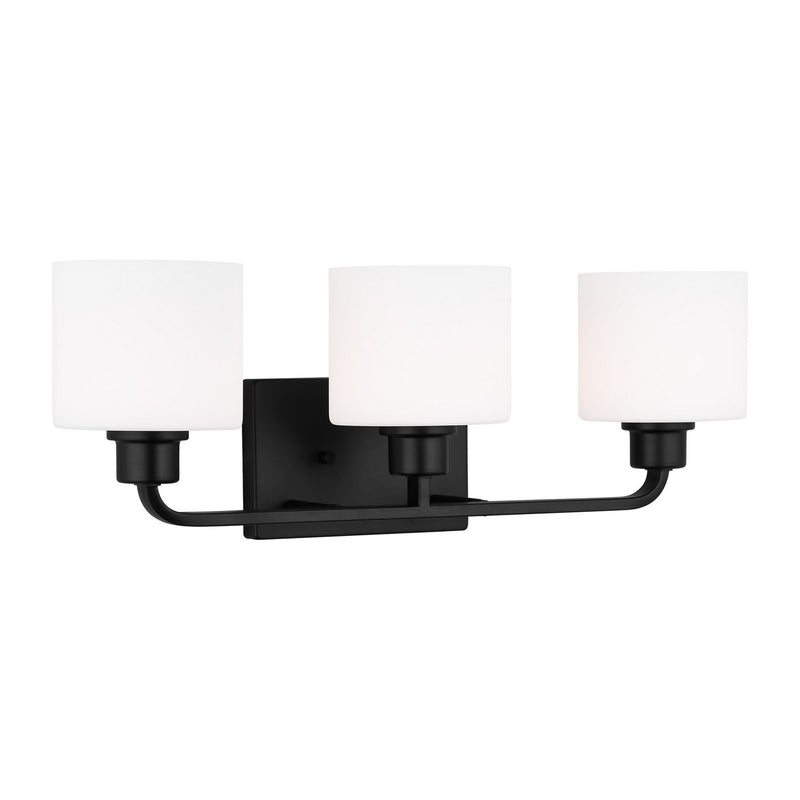 Generation Lighting 4428803-112 Three Light Wall / Bath, Midnight Black