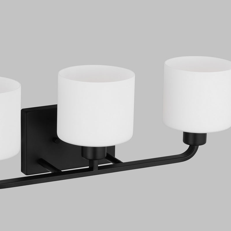 Generation Lighting 4428803EN3-112 Three Light Wall / Bath, Midnight Black