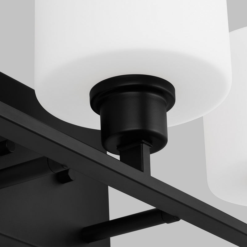 Generation Lighting 4428803EN3-112 Three Light Wall / Bath, Midnight Black