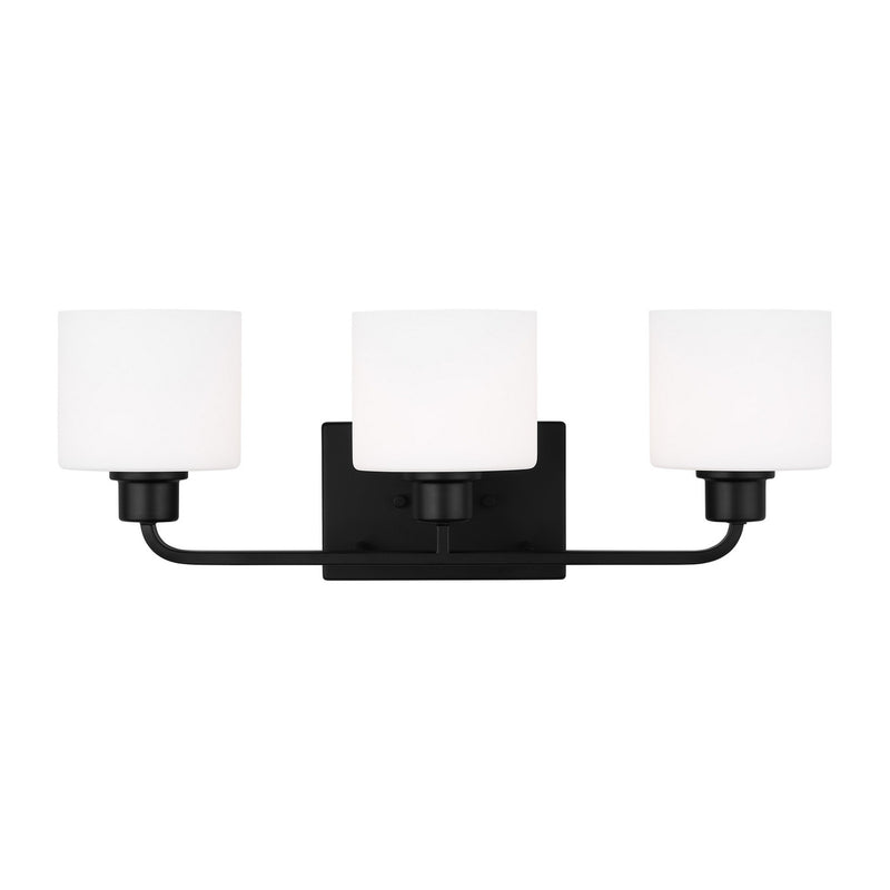 Generation Lighting 4428803EN3-112 Three Light Wall / Bath, Midnight Black