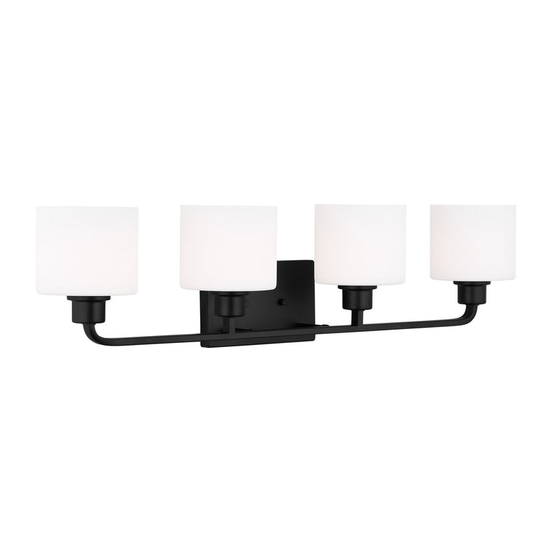 Generation Lighting 4428804-112 Four Light Wall / Bath, Midnight Black