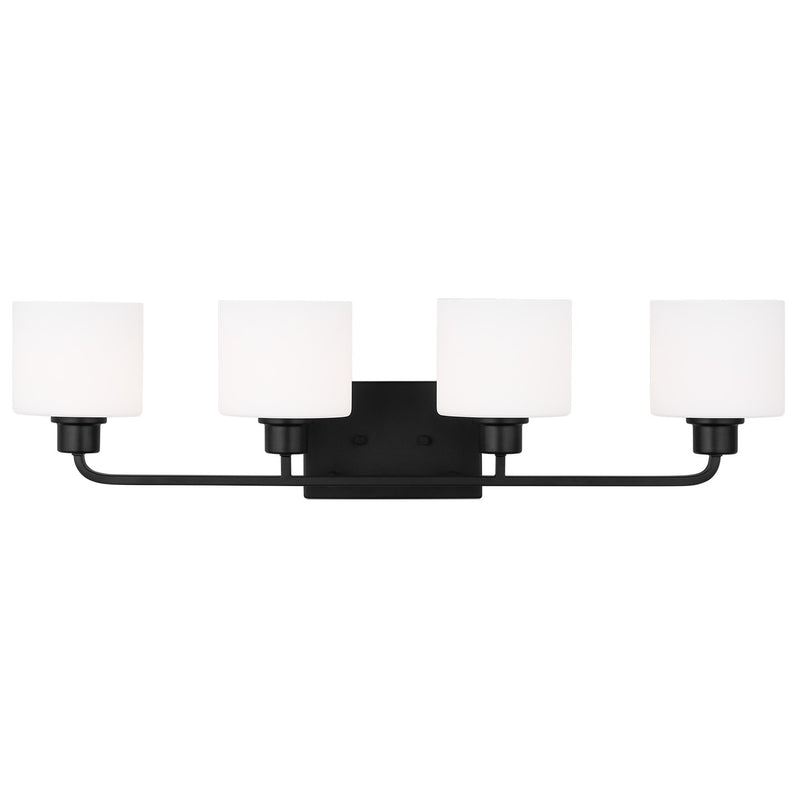 Generation Lighting 4428804-112 Four Light Wall / Bath, Midnight Black