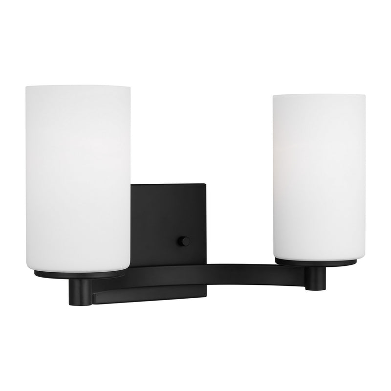 Generation Lighting 4439102-112 Two Light Wall / Bath, Midnight Black