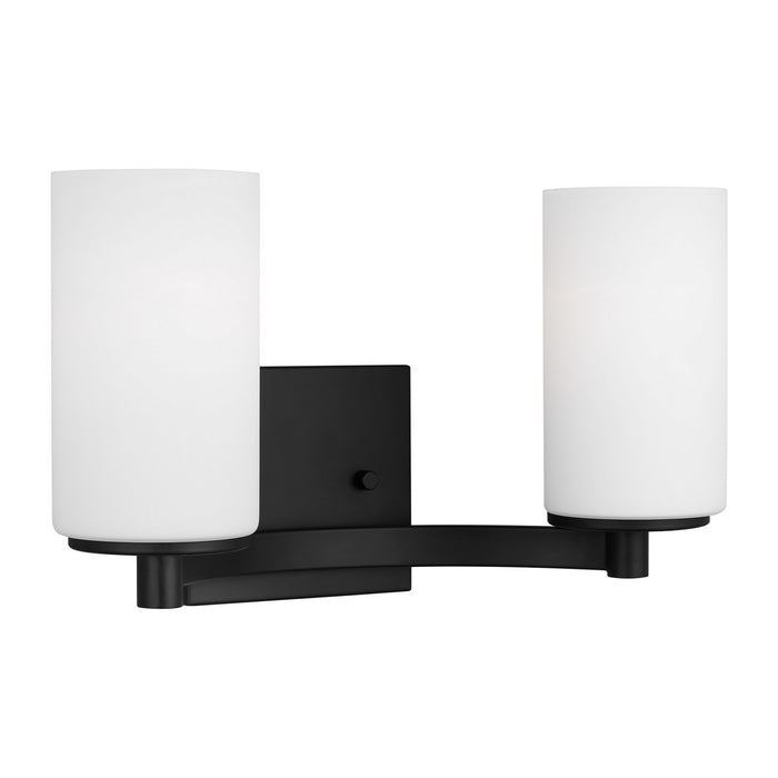 Generation Lighting 4439102EN3-112 Two Light Wall / Bath, Midnight Black