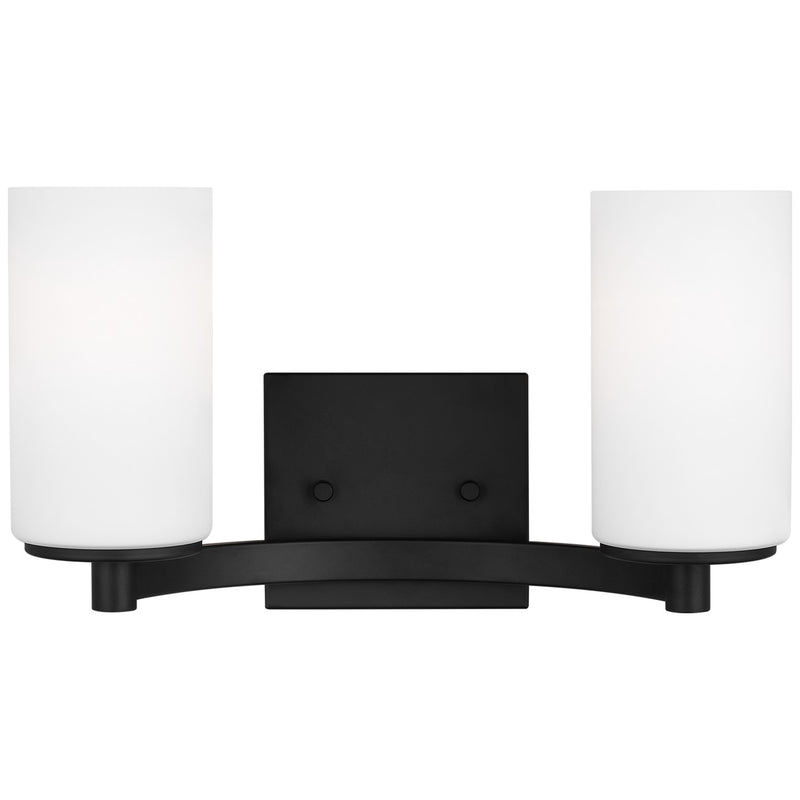 Generation Lighting 4439102EN3-112 Two Light Wall / Bath, Midnight Black
