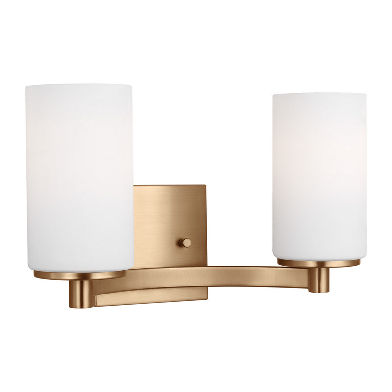 Generation Lighting 4439102EN3-848 Two Light Wall / Bath, Satin Brass