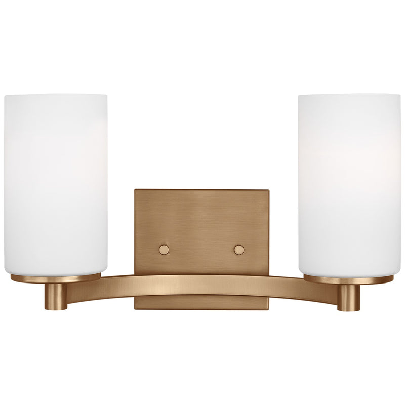 Generation Lighting 4439102EN3-848 Two Light Wall / Bath, Satin Brass