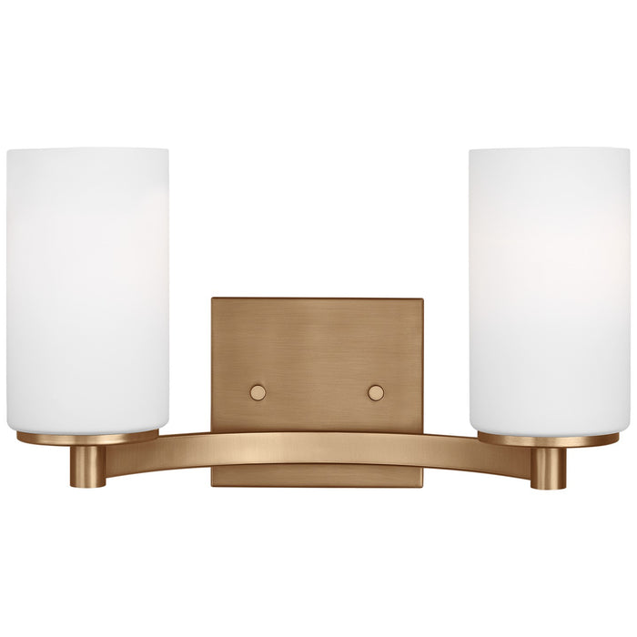 Generation Lighting 4439102EN3-848 Two Light Wall / Bath, Satin Brass