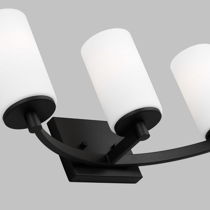 Generation Lighting 4439103-112 Three Light Wall / Bath, Midnight Black