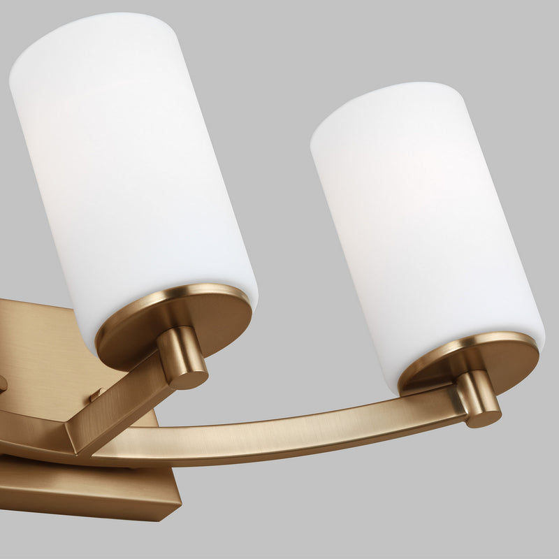 Generation Lighting 4439103-848 Three Light Wall / Bath, Satin Brass