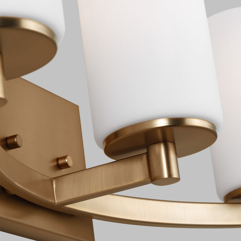 Generation Lighting 4439103-848 Three Light Wall / Bath, Satin Brass