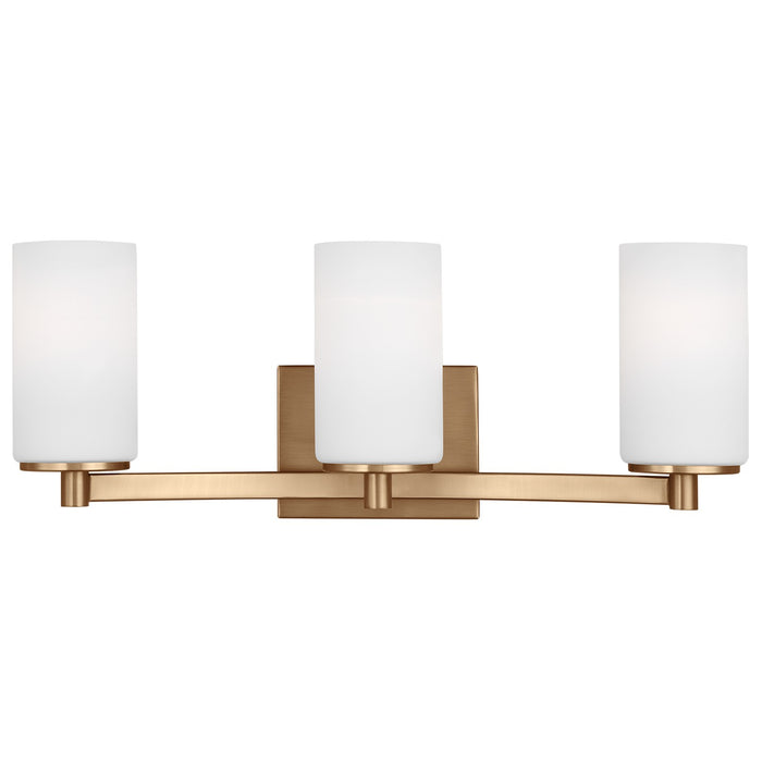 Generation Lighting 4439103-848 Three Light Wall / Bath, Satin Brass