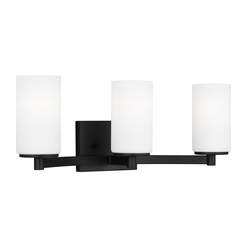 Generation Lighting 4439103EN3-112 Three Light Wall / Bath, Midnight Black