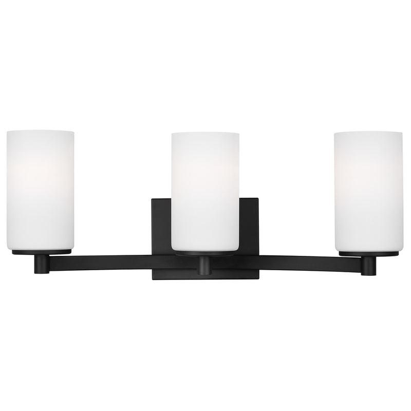 Generation Lighting 4439103EN3-112 Three Light Wall / Bath, Midnight Black
