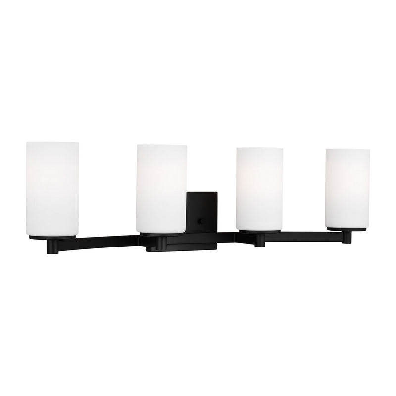 Generation Lighting 4439104-112 Four Light Wall / Bath, Midnight Black