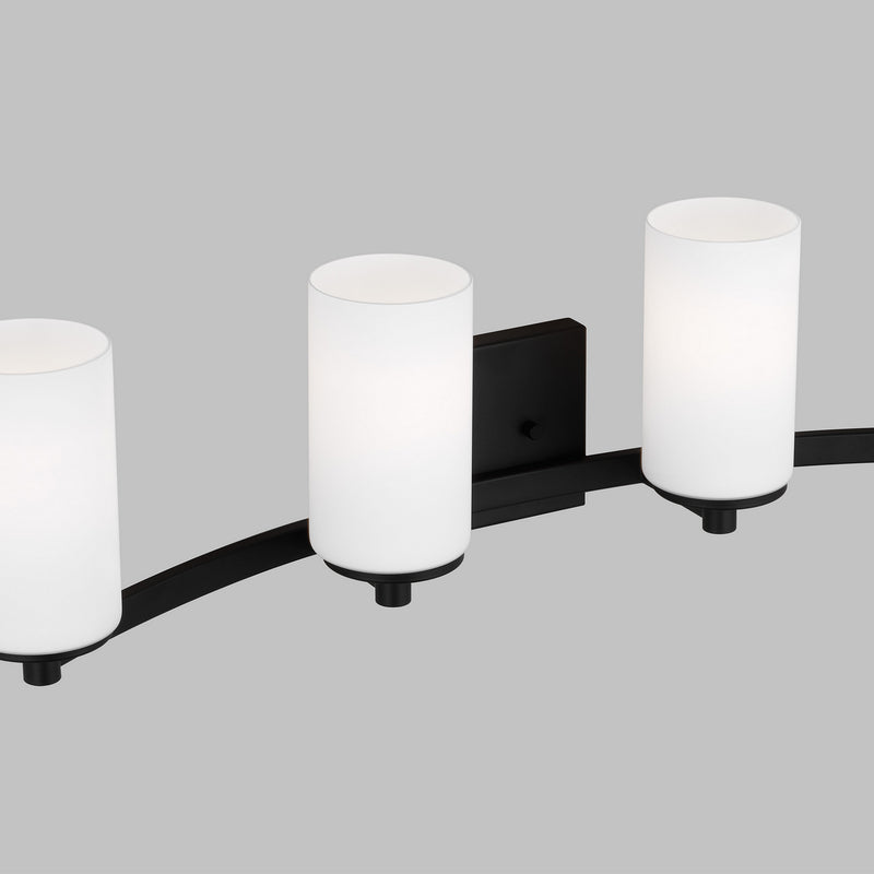 Generation Lighting 4439104-112 Four Light Wall / Bath, Midnight Black