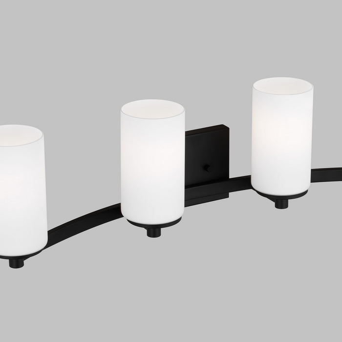Generation Lighting 4439104-112 Four Light Wall / Bath, Midnight Black