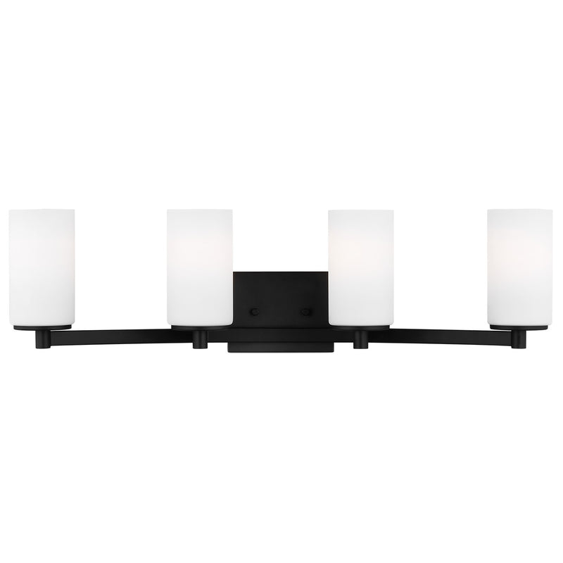 Generation Lighting 4439104-112 Four Light Wall / Bath, Midnight Black