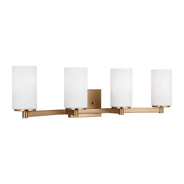 Generation Lighting 4439104-848 Four Light Wall / Bath, Satin Brass
