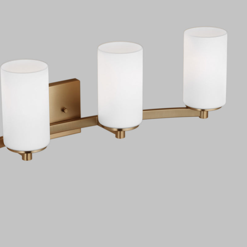 Generation Lighting 4439104-848 Four Light Wall / Bath, Satin Brass