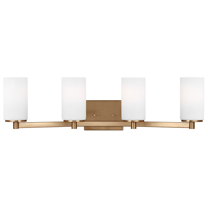 Generation Lighting 4439104-848 Four Light Wall / Bath, Satin Brass