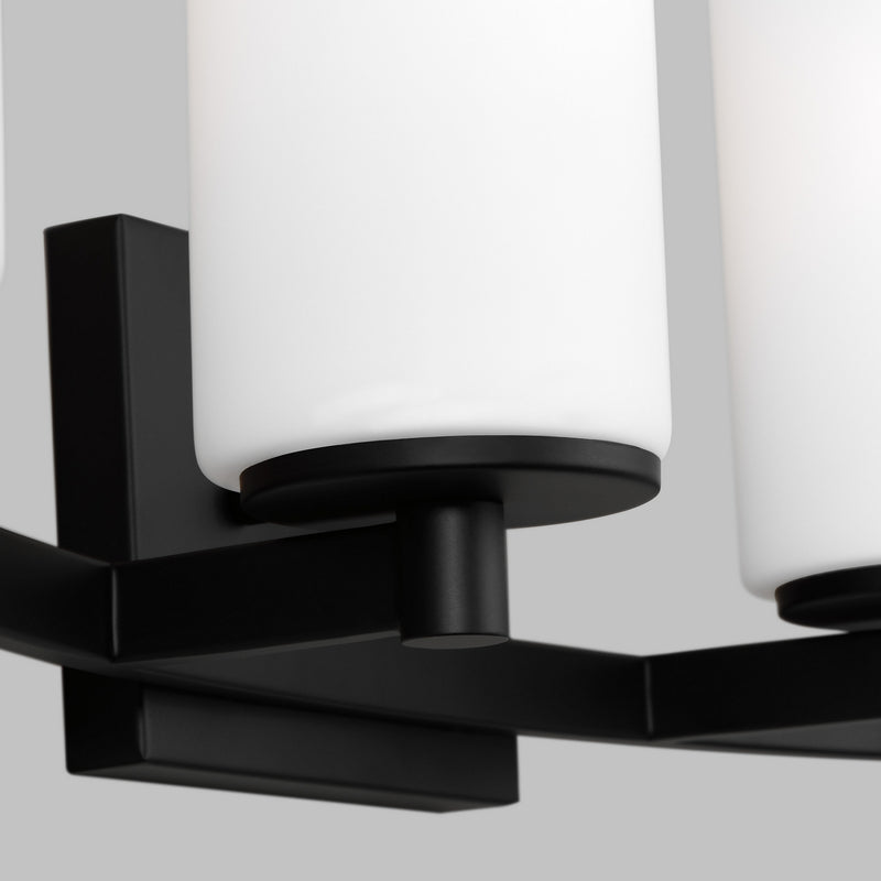 Generation Lighting 4439104EN3-112 Four Light Wall / Bath, Midnight Black