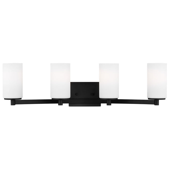 Generation Lighting 4439104EN3-112 Four Light Wall / Bath, Midnight Black
