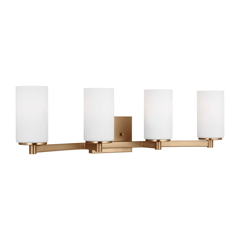 Generation Lighting 4439104EN3-848 Four Light Wall / Bath, Satin Brass