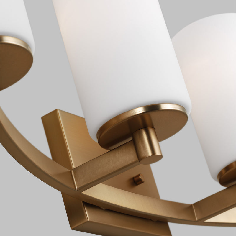 Generation Lighting 4439104EN3-848 Four Light Wall / Bath, Satin Brass