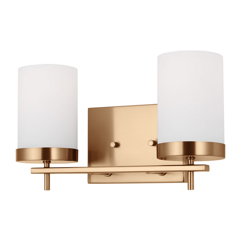 Visual Comfort Studio 4490302-848 Two Light Bath, Satin Brass