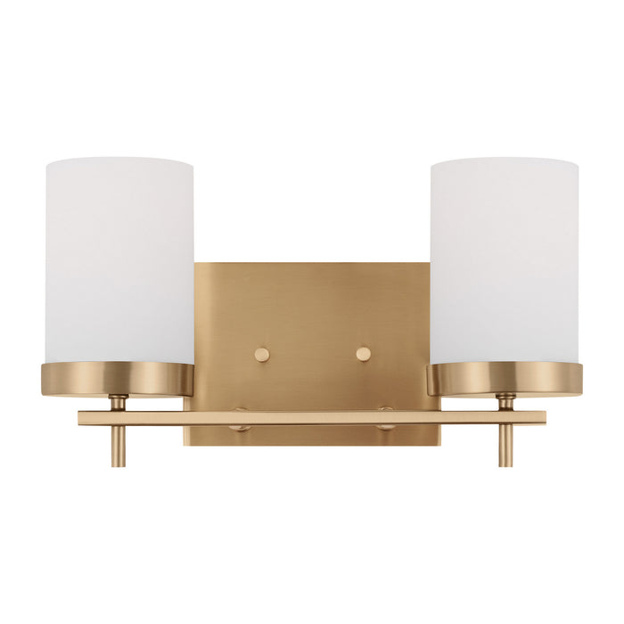 Visual Comfort Studio 4490302-848 Two Light Bath, Satin Brass