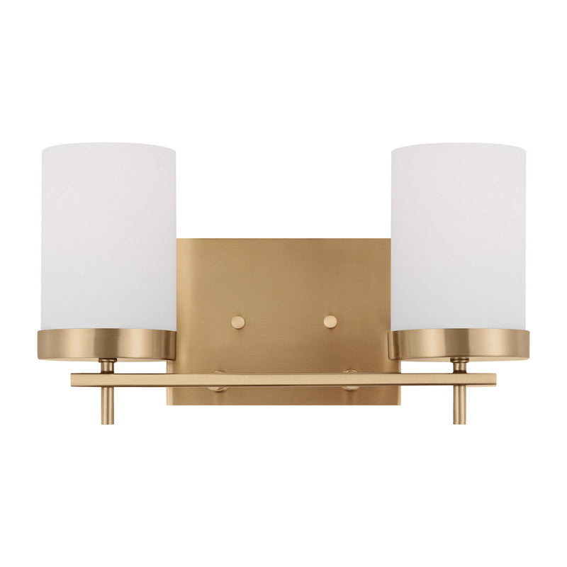Visual Comfort Studio 4490302EN3-848 Two Light Bath, Satin Brass