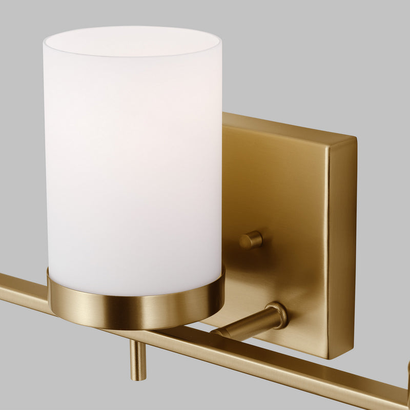 Visual Comfort Studio 4490303-848 Three Light Bath, Satin Brass