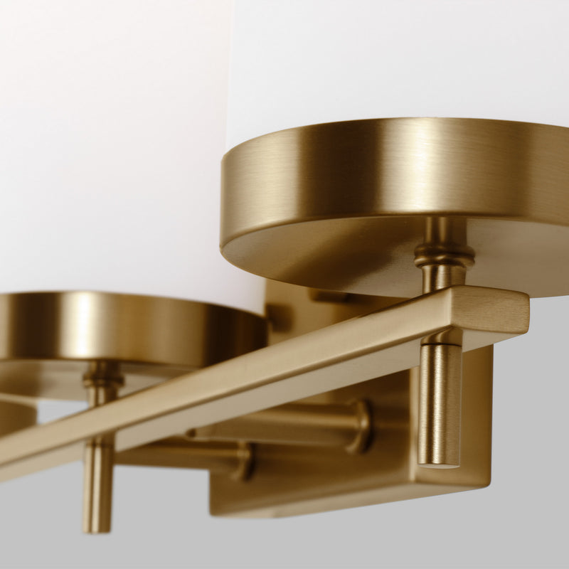 Visual Comfort Studio 4490303EN3-848 Three Light Bath, Satin Brass