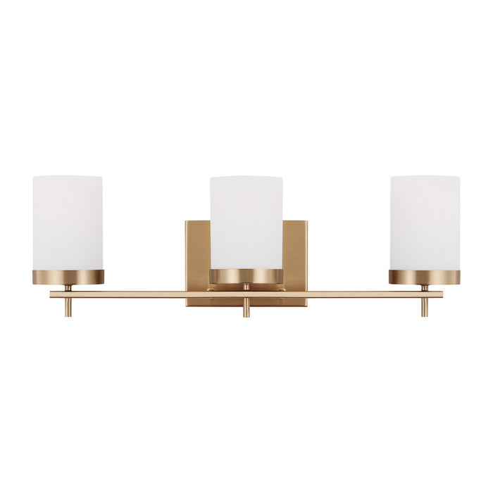 Visual Comfort Studio 4490303EN3-848 Three Light Bath, Satin Brass