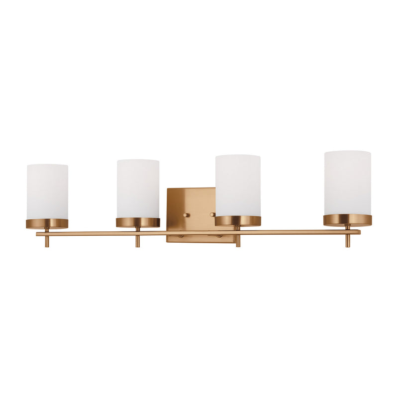 Visual Comfort Studio 4490304-848 Four Light Bath, Satin Brass
