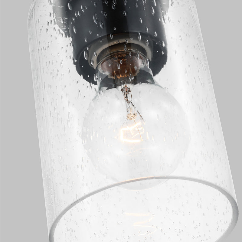 Generation Lighting 61170-112 One Light Mini-Pendant, Midnight Black