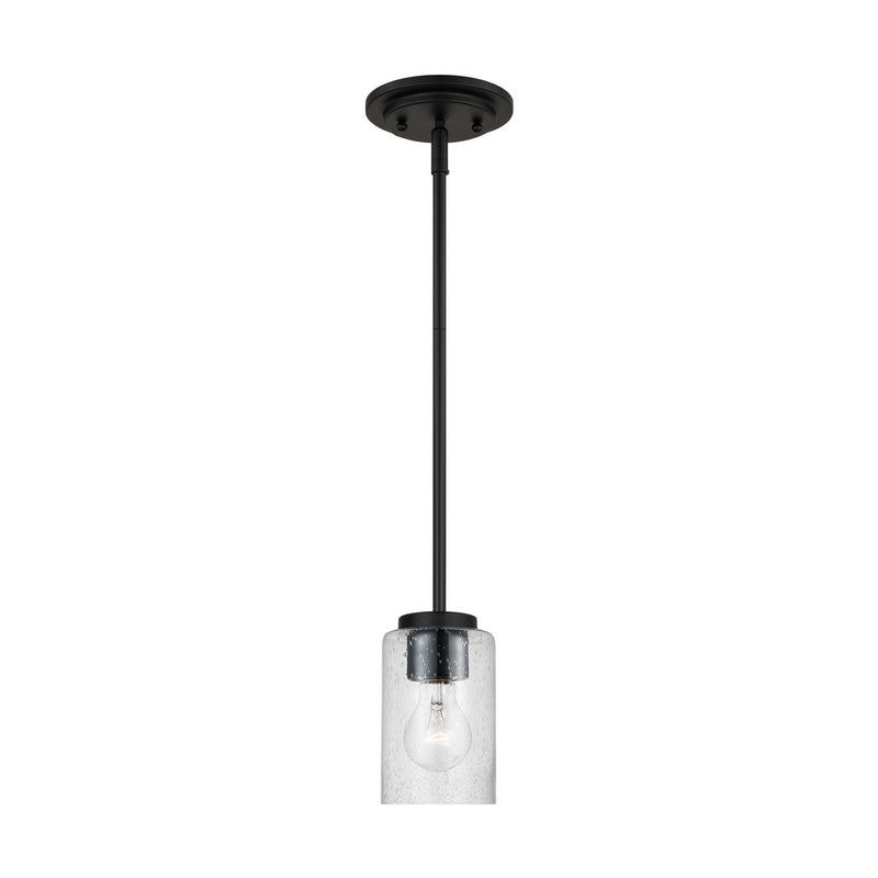 Generation Lighting 61170-112 One Light Mini-Pendant, Midnight Black