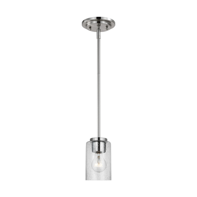 Generation Lighting 61170-962 One Light Mini-Pendant, Brushed Nickel