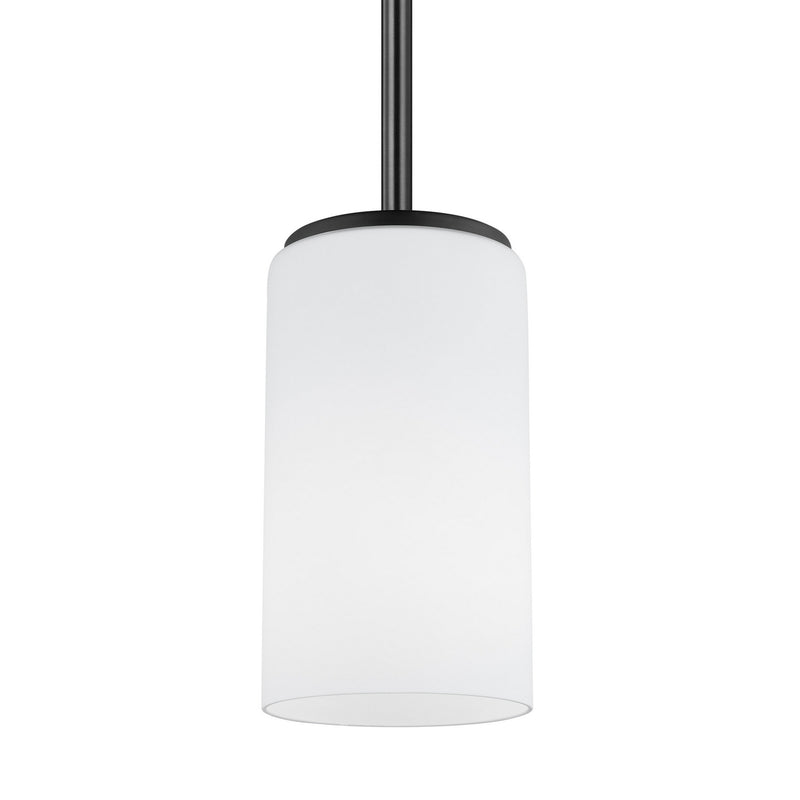 Generation Lighting 6124601-112 One Light Mini-Pendant, Midnight Black