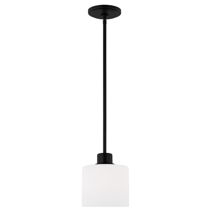 Generation Lighting 6128801-112 One Light Mini-Pendant, Midnight Black