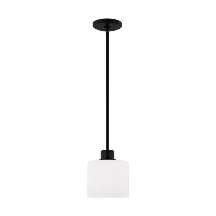 Generation Lighting 6128801EN3-112 One Light Mini-Pendant, Midnight Black