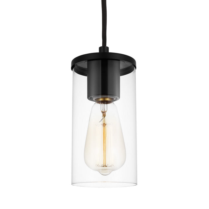 Visual Comfort Studio 6190301-112 One Light Mini-Pendant, Midnight Black