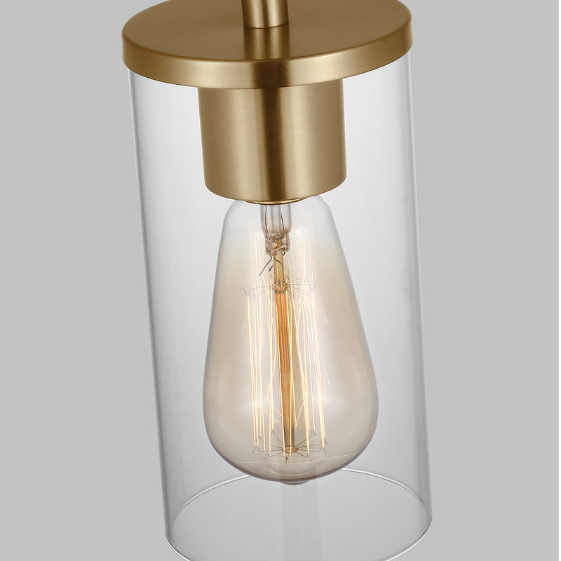 Visual Comfort Studio 6190301-848 One Light Mini-Pendant, Satin Brass