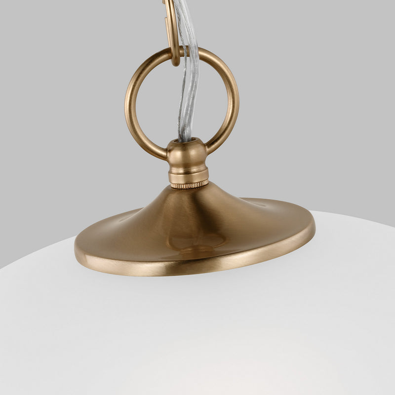 Generation Lighting 6516501-848 One Light Pendant, Satin Brass