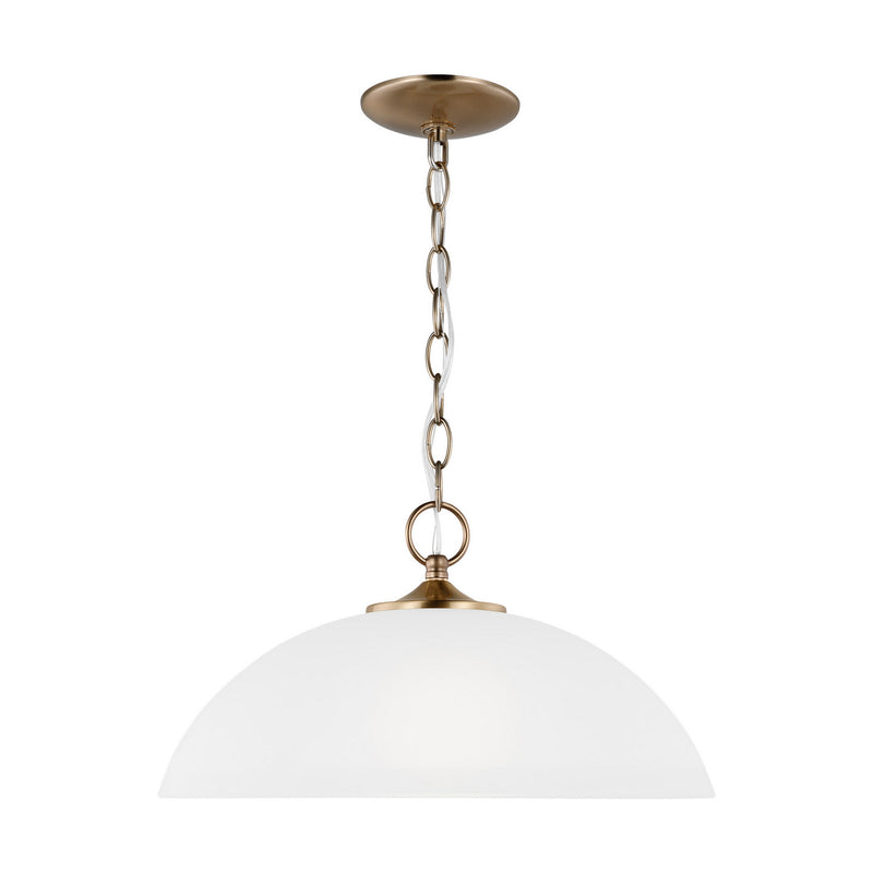Generation Lighting 6516501-848 One Light Pendant, Satin Brass