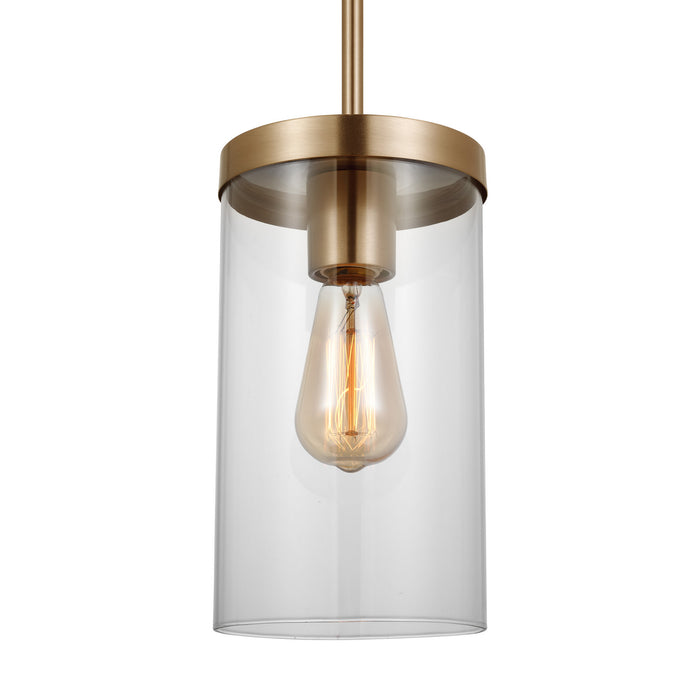 Visual Comfort Studio 6590301-848 One Light Pendant, Satin Brass