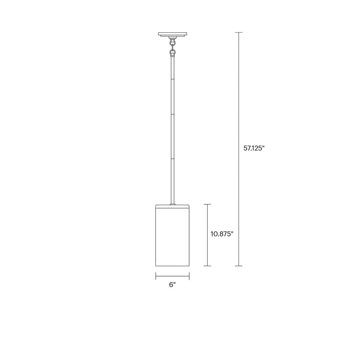 Visual Comfort Studio 6590301-848 One Light Pendant, Satin Brass